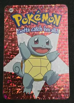 Squirtle #007 2000 Pokemon Vending Prism Holo Sticker Card - Image 1