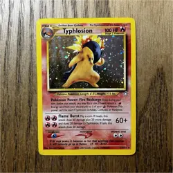 Pokemon Typhlosion Neo Genesis Holo Rare Unlimited Card 17/111 English LP/NM - Image 1