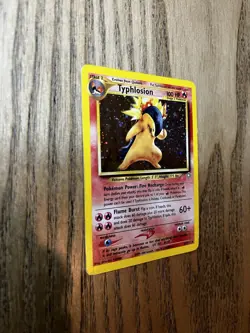 Pokemon Typhlosion Neo Genesis Holo Rare Unlimited Card 17/111 English LP/NM - Image 2