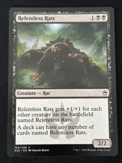 1x MTG Relentless Rats - Masters 25 (A25) #105 - Magic the Gathering - Image 1