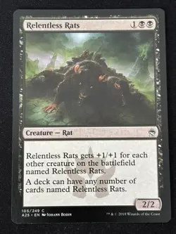 1x MTG Relentless Rats - Masters 25 (A25) #105 - Magic the Gathering - Image 3