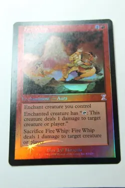 MTG Fire Whip x1-Foil -Time Spiral Timeshifted-Lightly Played - Image 1