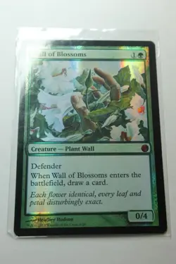 MTG Wall of Blossoms x1-Foil -From the Vault: Twenty-Lightly Played - Image 1