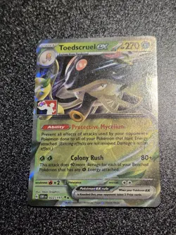 Toedscruel Ex Prize Pack #22 Pokemon Obsidian Flames Stamped Promo NM - Image 1