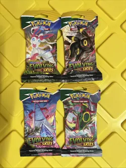 Pokemon Sword & Shield: Evolving Skies Sleeved 4 Booster Packs - Image 2