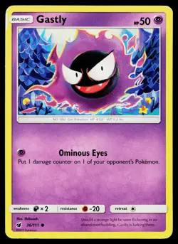 Gastly 36/111 Common Crimson Invasion Pokemon Moderately Played - Image 1
