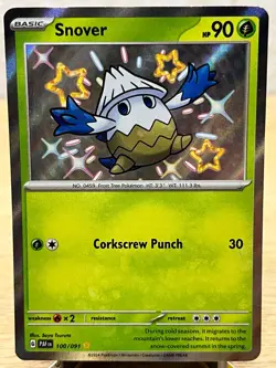 Paldean Fates Snover 100/091 Shiny Rare Pokemon NM/M - Image 1