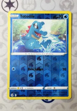 Totodile Reverse Holo Common SWSH08: Fusion Strike 055/264 NM Pokemon - Image 1