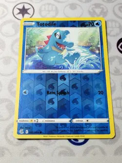 Totodile Reverse Holo Common SWSH08: Fusion Strike 055/264 NM Pokemon - Image 2