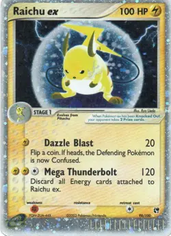 Pokemon: Sandstorm: Holofoil Raichu ex: Lightly Played Condition - Image 1