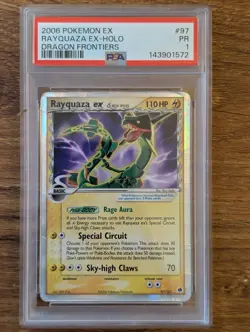 2006 Pokemon EX Dragon Frontiers PSA 1 Rayquaza #97 Holo FRESH SLAB CASE - Image 3