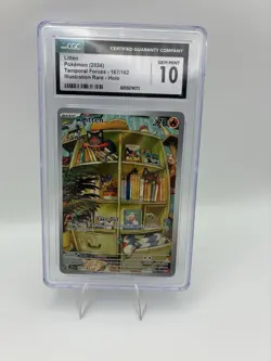 Pokemon TCG Temporal Forces Litten Illustration Rare 167/162 CGC 10 GEM MINT - Image 1