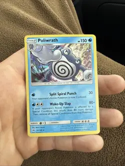 Pokemon 2017 Sun and Moon Base Set Holo Rare #32/149 POLIWRATH Nm - Image 1