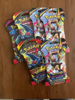 Lot Of 6 Pokemon TCG Phantasmal Flames Sleeved Booster Packs - Image 1
