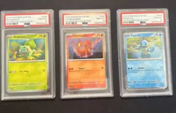 Pokemon 151 Poster Collection Box Promo 3 Card Set PSA 10 Sequential SWIRL 🌀 - Image 1