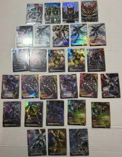 28 Card Gundam Lot From Steel Requiem And Dual Impact R+ C+ And LRs - Image 1