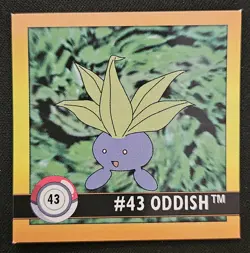 Oddish 43 Artbox Series 1 Stickers Vintage Pokemon Trading Card Game 1999 NM - Image 1