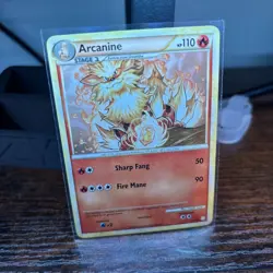 ARCANINE 1/123 HeartGold & SoulSilver holo rare Pokemon card VLP-NM - Image 1
