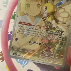 Pokemon TCG Journey Together: Lillie's Ribombee 164/159 Illustration Rare Card - Image 2