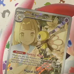 Pokemon TCG Journey Together: Lillie's Ribombee 164/159 Illustration Rare Card - Image 3