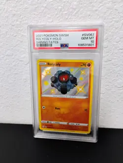 PSA 10 GEM MT ROLYCOLY SV067/SV122 - SWSH SHINING FATES Pokemon TCG Shiny Vault - Image 1