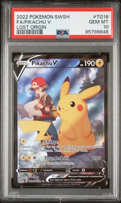 ⚡ PSA 10 GEM MINT – Pikachu V #TG16 Full Art | 2022 Pokemon Lost Origin ⚡ - Image 1