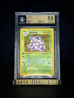 2x Pokemon Karte Nidoking 1. Edition Base Set 11/102 Deutsch BGS 9,5 Gem Mint - Image 1