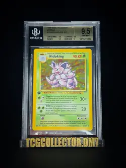 2x Pokemon Karte Nidoking 1. Edition Base Set 11/102 Deutsch BGS 9,5 Gem Mint - Image 2
