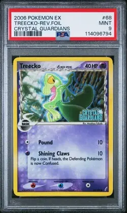 2006 Pokemon EX Crystal Guardians Treecko Reverse Holo Stamped 68/100 PSA 9 MINT - Image 1