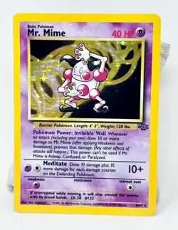 Pokemon Mr. Mime Jungle 6/64 Unlimited Holo Rare (P-5) - Image 1