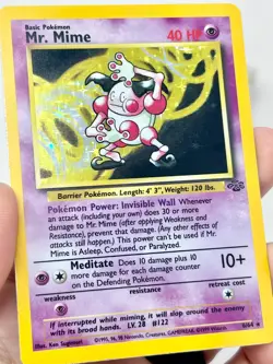 Pokemon Mr. Mime Jungle 6/64 Unlimited Holo Rare (P-5) - Image 3