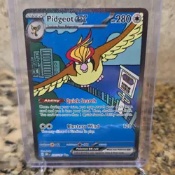 Pokemon Pidgeot EX 225/197 SV03 Obsidian Flames SAR Full Art Holo English - Image 1