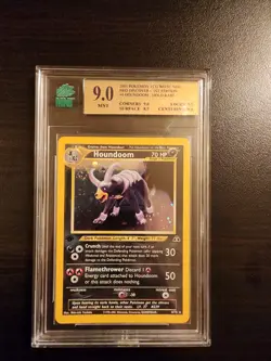 2001 Pokemon Neo Discovery 1st Edition Holo Houndoom #4/75 Grade 9 NM SWIRL - Image 2
