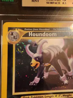 2001 Pokemon Neo Discovery 1st Edition Holo Houndoom #4/75 Grade 9 NM SWIRL - Image 4