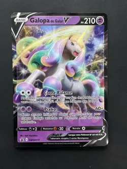 Galopa de Galar V 210pv SWSH111 Carte Pokemon Promo Epee Bouclier Fr - Image 1