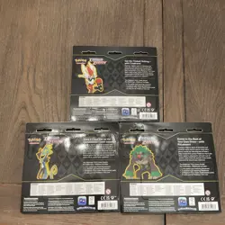 Pokemon TCG- 2023 Set of 3 CROWN ZENITH 3 Pack Blister Pin Collection Sealed New - Image 2