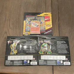 Pokemon TCG- 2023 Set of 3 CROWN ZENITH 3 Pack Blister Pin Collection Sealed New - Image 3