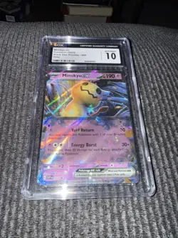 Pokemon Mimikyu ex CGC Gem Mint 10 Holo 004 Black Star Promo 2023 Card - Image 2