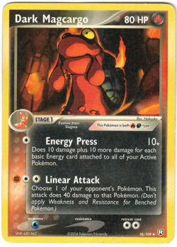 Dark Magcargo 38/109 EX Team Rocket Returns Regular Uncommon Pokemon Card - Image 1