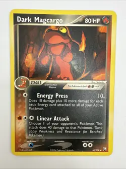 Dark Magcargo 38/109 EX Team Rocket Returns Regular Uncommon Pokemon Card - Image 3