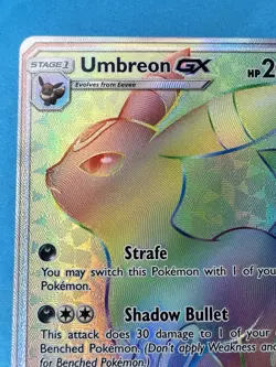 Pokemon Sun & Moon Base Set Umbreon GX 154/149 Secret Rare Rainbow Card - Image 3