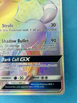 Pokemon Sun & Moon Base Set Umbreon GX 154/149 Secret Rare Rainbow Card - Image 5