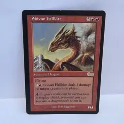MTG Magic the Gathering Shivan Hellkite (214/356) Urza's Saga - Image 1