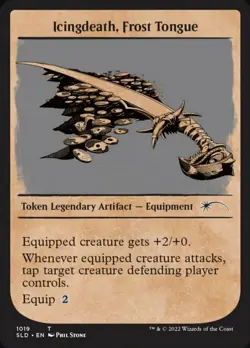 1 x Icingdeath, Frost Tongue Token - Foil - Showcase - Secret Lair - NM-Mint - M - Image 1