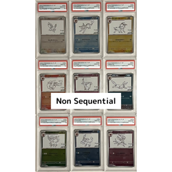 All PSA10 Pokemon card Japanese Yu Nagaba Eevee Promo Card Set Of 9 complete - Image 1