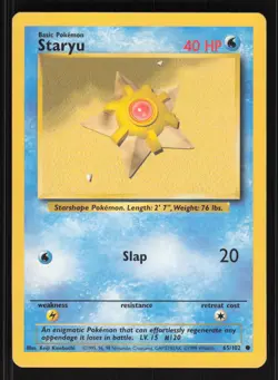 Pokemon Base Set 2 #095/130 Staryu Card TCCCX - Image 1