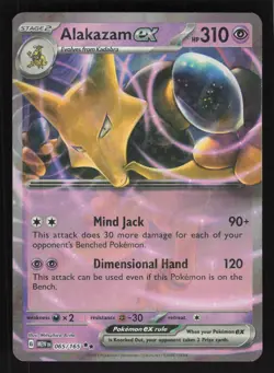 Alakazam ex #065/165 SV: Scarlet & Violet 151 Pokemon Holo Card TCCCX - Image 1