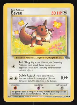 Pokemon Jungle #51/64 Eevee Card TCCCX - Image 1