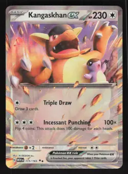 Kangaskhan ex #115/165 SV: Scarlet & Violet 151 Pokemon Holo Card TCCCX - Image 1