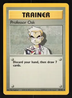 Pokemon Base Set #088/102 Professor Oak Card TCCCX - Image 1